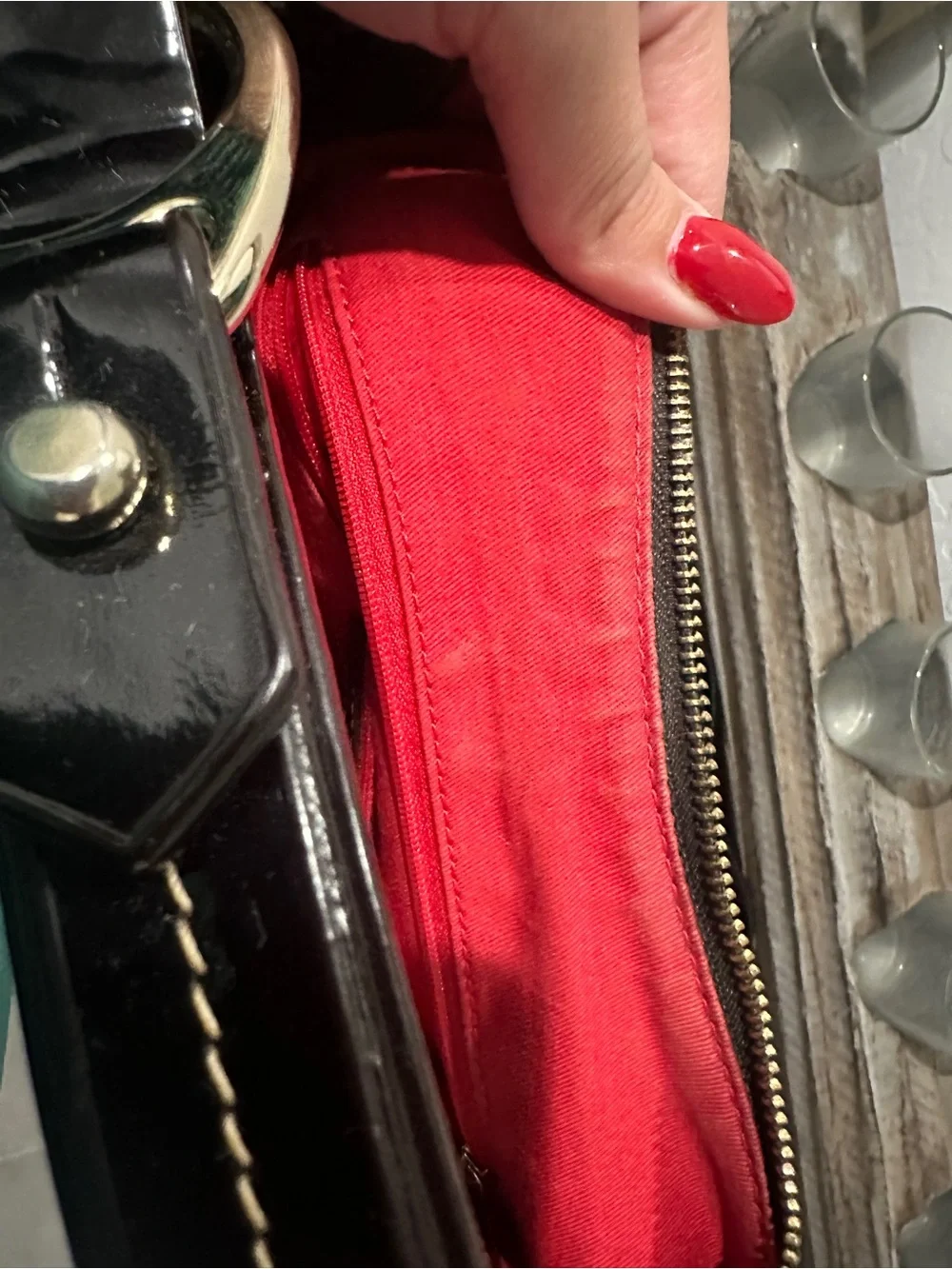 Dooney & Bourke Brown and Cream Zebra Stripe Shoulder Bag